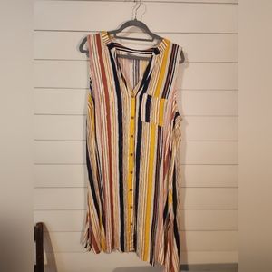 J for Justify Sleeveless Shirt Dress 2X